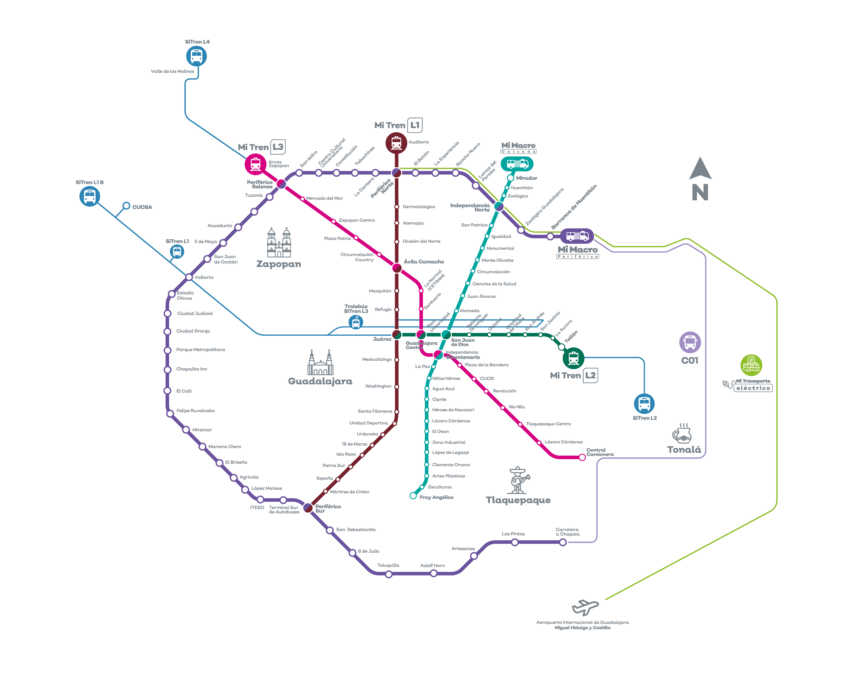 SITEUR - Guadalajara’s public transport map